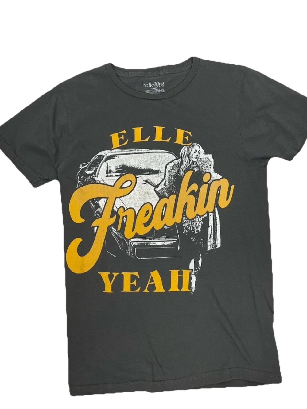 Elle King Country Band Tee SM Gray Tour Dates Pop Woman Casual Music Singer